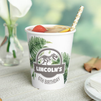 Jurassic Birthday Party Paper Cups Pappbecher