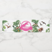 Jurassic Birthday Wasserflaschenetikett (Einzelnes Label)