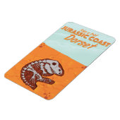 Jurassic Coast Devon Cartoon Reiseplakat Magnet (Linke Seite)
