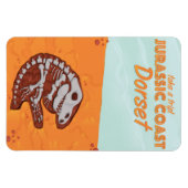 Jurassic Coast Devon Cartoon Reiseplakat Magnet (Horizontal)