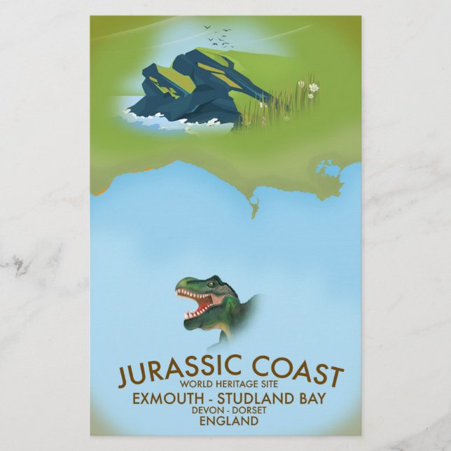 Jurassic Coast England South Coast Travel Poster (Vorderseite)