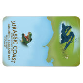 Jurassic Coast England South Coast Travel Poster Magnet (Horizontal)