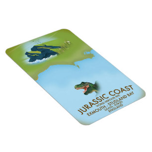 Jurassic Coast England South Coast Travel Poster Magnet