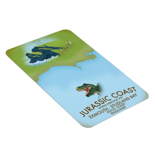 Jurassic Coast England South Coast Travel Poster Magnet (Rechte Seite)