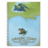 Jurassic Coast England South Coast Travel Poster Notizblock (Vorderseite)