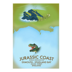 Jurassic Coast England Südküste Reiseposter Fotodruck