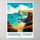 Jurassic Coast Travel Print Wall Art Jurassic Coas Poster (Vorne)