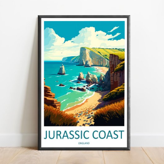 Jurassic Coast Travel Print Wall Art Jurassic Coas Poster