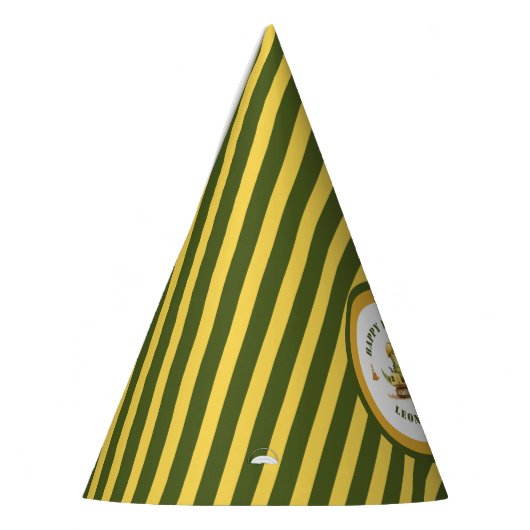 Jurassic Construction Zone Boy Birthday Partyhütchen (Links)