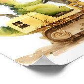 Jurassic Construction Zone Boy Birthday Welcome Poster (Ecke)