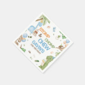 Jurassic Cute Dinosaur Birthday Party Paper Napkin Serviette (Ecke)