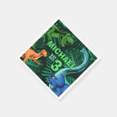 Jurassic Dino Dinosaurier - individuell anpassbare Serviette (Ecke)