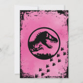 Jurassic Dino Pink Einladung (Rückseite)