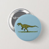 Jurassic Dinosaur Allosaurus Button (Vorne & Hinten)
