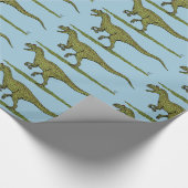 Jurassic Dinosaur Allosaurus Geschenkpapier (Ecke)