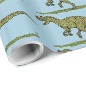 Jurassic Dinosaur Allosaurus Geschenkpapier (Rolleneckpunkt)