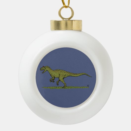 Jurassic Dinosaur Allosaurus Keramik Kugel-Ornament (Vorderseite)