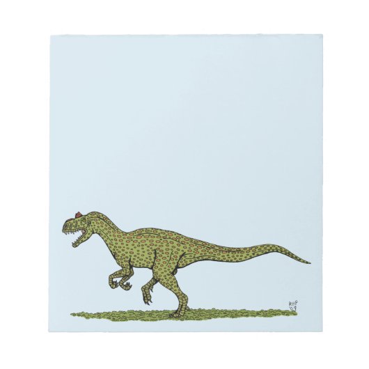 Jurassic Dinosaur Allosaurus Notizblock (Vorderseite)