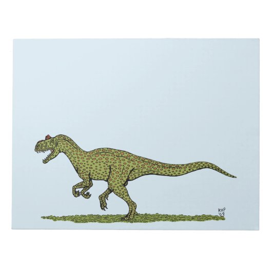 Jurassic Dinosaur Allosaurus Notizblock (Vorderseite)