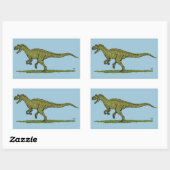 Jurassic Dinosaur Allosaurus Rechteckiger Aufkleber (Blatt)