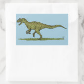 Jurassic Dinosaur Allosaurus Rechteckiger Aufkleber (Tasche)