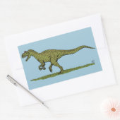 Jurassic Dinosaur Allosaurus Rechteckiger Aufkleber (Umschlag)