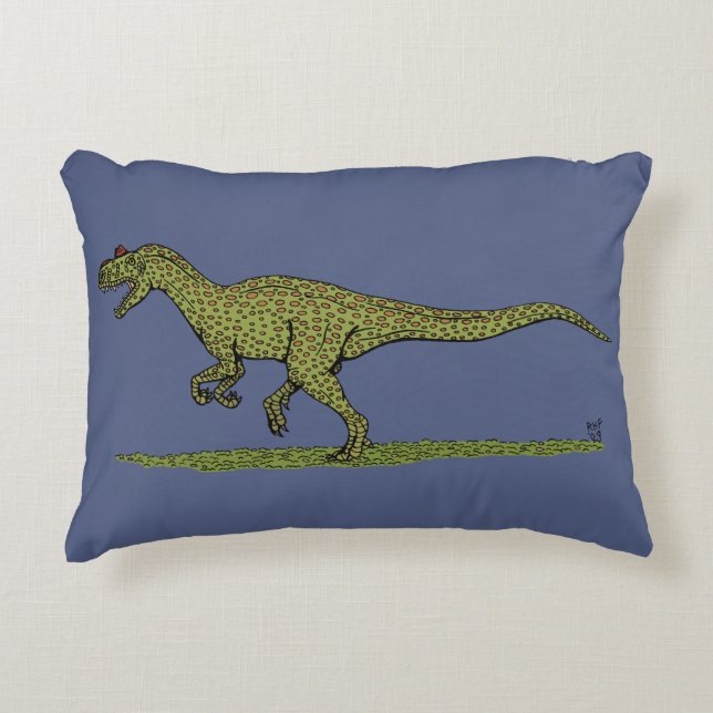 Jurassic Dinosaur Allosaurus Zierkissen (Vorderseite)