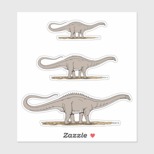 Jurassic Dinosaur Apatosaurus Aufkleber (Blatt)