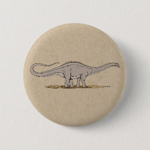 Jurassic Dinosaur Apatosaurus Button