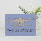 Jurassic Dinosaur Apatosaurus Einladung (Stehend Vorderseite)