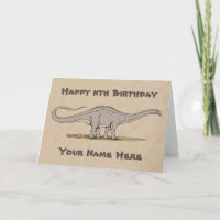 Jurassic Dinosaur Apatosaurus Geburtstagskarte