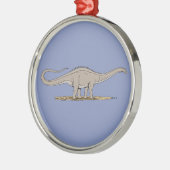 Jurassic Dinosaur Apatosaurus Ornament Aus Metall (Links)