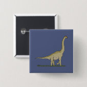 Jurassic Dinosaur Brachiosaurus Button (Vorne & Hinten)