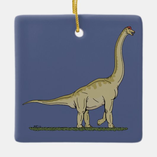 Jurassic Dinosaur Brachiosaurus Keramikornament (Vorderseite)