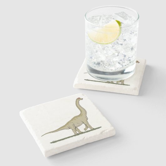 Jurassic Dinosaur Brachiosaurus Steinuntersetzer (Seitenansicht)