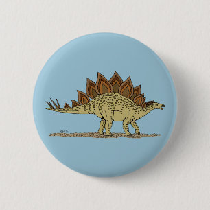 Jurassic Dinosaur Stegosaurus Button