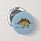 Jurassic Dinosaur Stegosaurus Button (Vorne & Hinten)