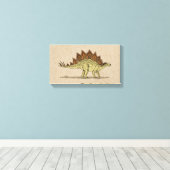 Jurassic Dinosaur Stegosaurus Canvas Print Leinwanddruck (Insitu (Holzboden))