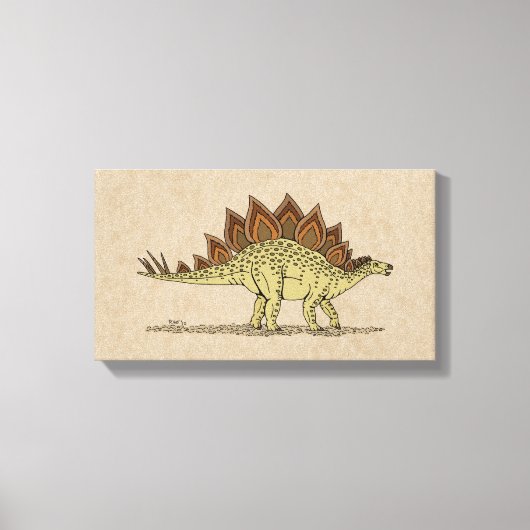 Jurassic Dinosaur Stegosaurus Canvas Print Leinwanddruck (Vorderseite)