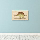 Jurassic Dinosaur Stegosaurus Canvas Print Leinwanddruck (Insitu (Holzboden))