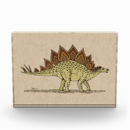 Jurassic Dinosaur Stegosaurus Fotoblock (Vorderseite)