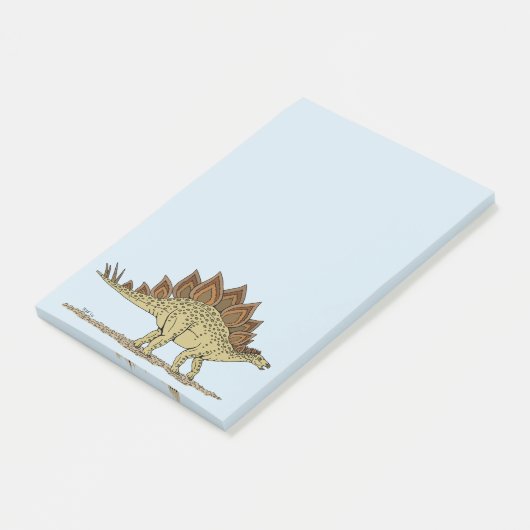 Jurassic Dinosaur Stegosaurus Post-it Klebezettel (angewinkelt)