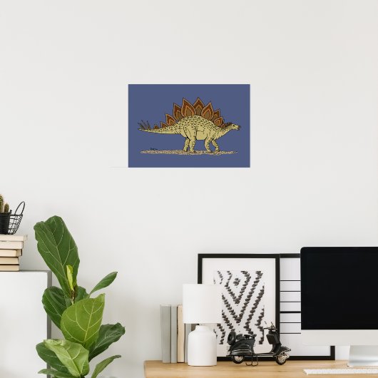 Jurassic Dinosaur Stegosaurus Poster (Heimbüro)