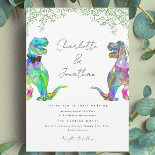 Jurassic Dinosaur Thema Hochzeit Einladung