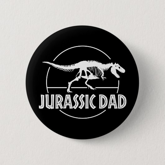 Jurassic Dinosaur Vater Button (Vorderseite)