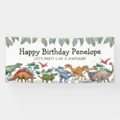 Jurassic Dinosaurier Birthday Banner (Horizontal)