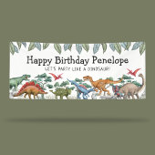 Jurassic Dinosaurier Birthday Banner