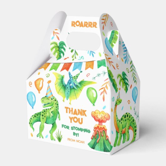 Jurassic Dinosaurier Boy's Birthday Dino Party Geschenkschachtel (Vorderseite)