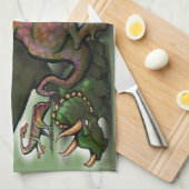 Jurassic Dinosaurier Geschirrtuch (Viertel Falte)