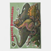 Jurassic Dinosaurier Geschirrtuch (Vertikal)